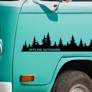 Forest and Moose Camper Sticker - Vinyl decals for your van, camper or caravan