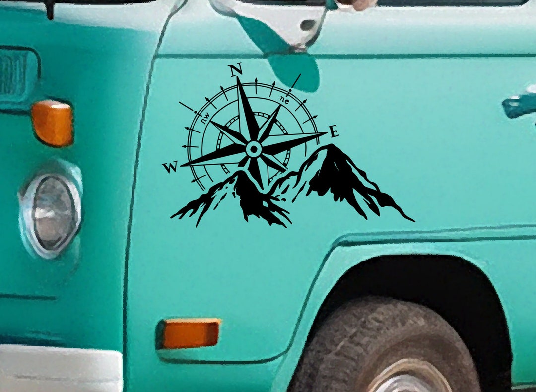 Front Mount Sticker Compass and Mount Vinyl Sticker for Your Van, Camper or Caravan - Etsy