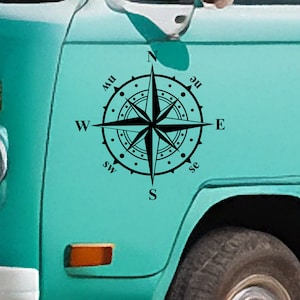 Vinylsticker kompas: vinylstickers voor je busje, camper, caravan, boot en meer