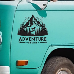 Wolf in the forest vinyl decal - Vinyl sticker for your van, camper, caravan and more
