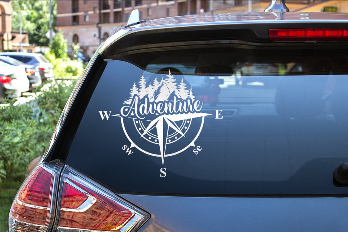 Compass Adventure Reflective Decal, Very Nice Reflective Sticker - Etsy