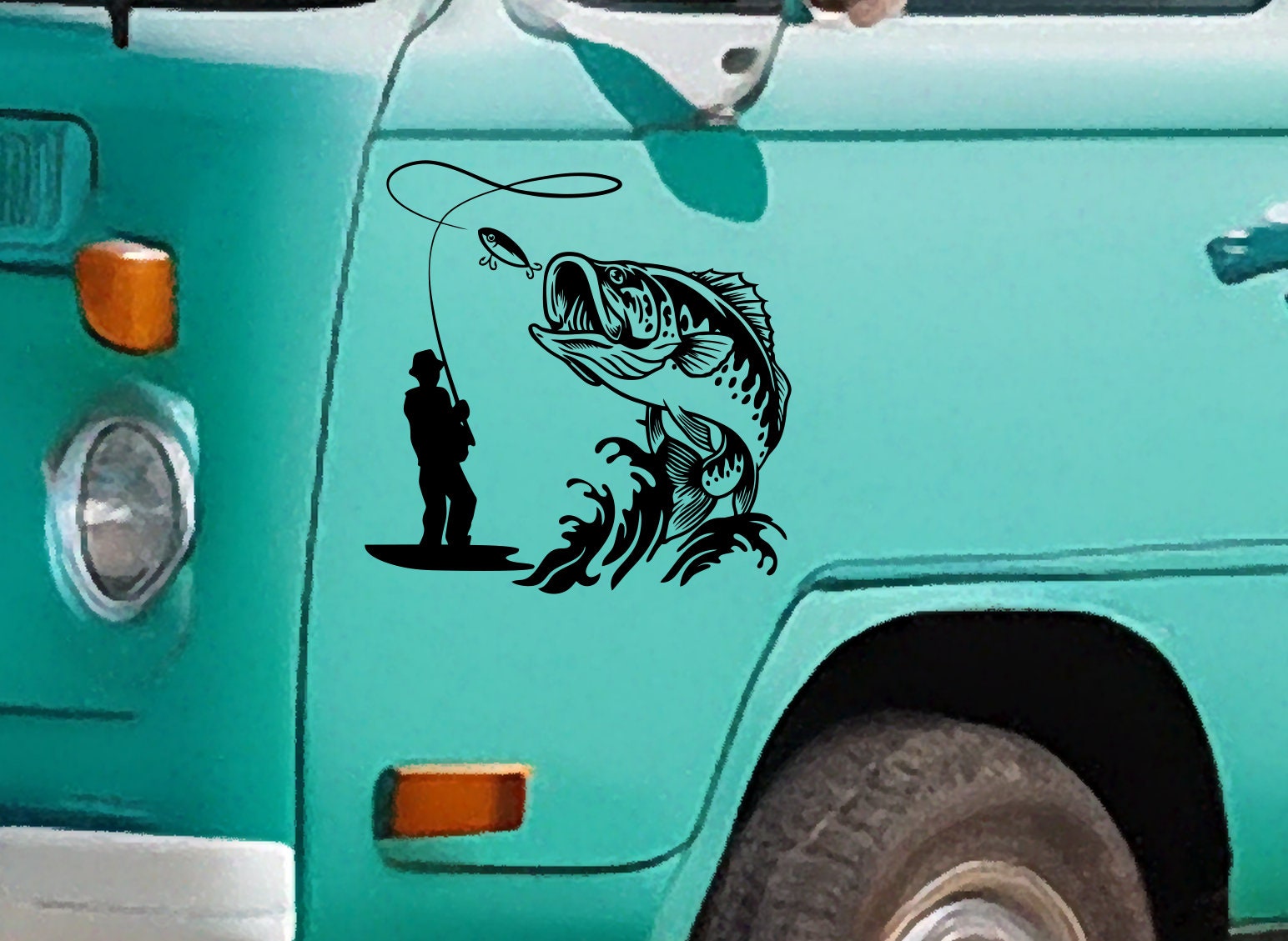 Dye Cut Vinyl Fish Outdoor Scene Car / Truck Decal – Get Decaled