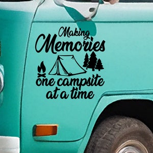 Making Memories, camping voor camping, zeer mooie vinylsticker voor busje, camper of caravan