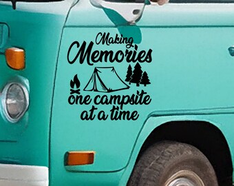Making Memories Campsite Vinyl Decal - Van, Camper, Caravan