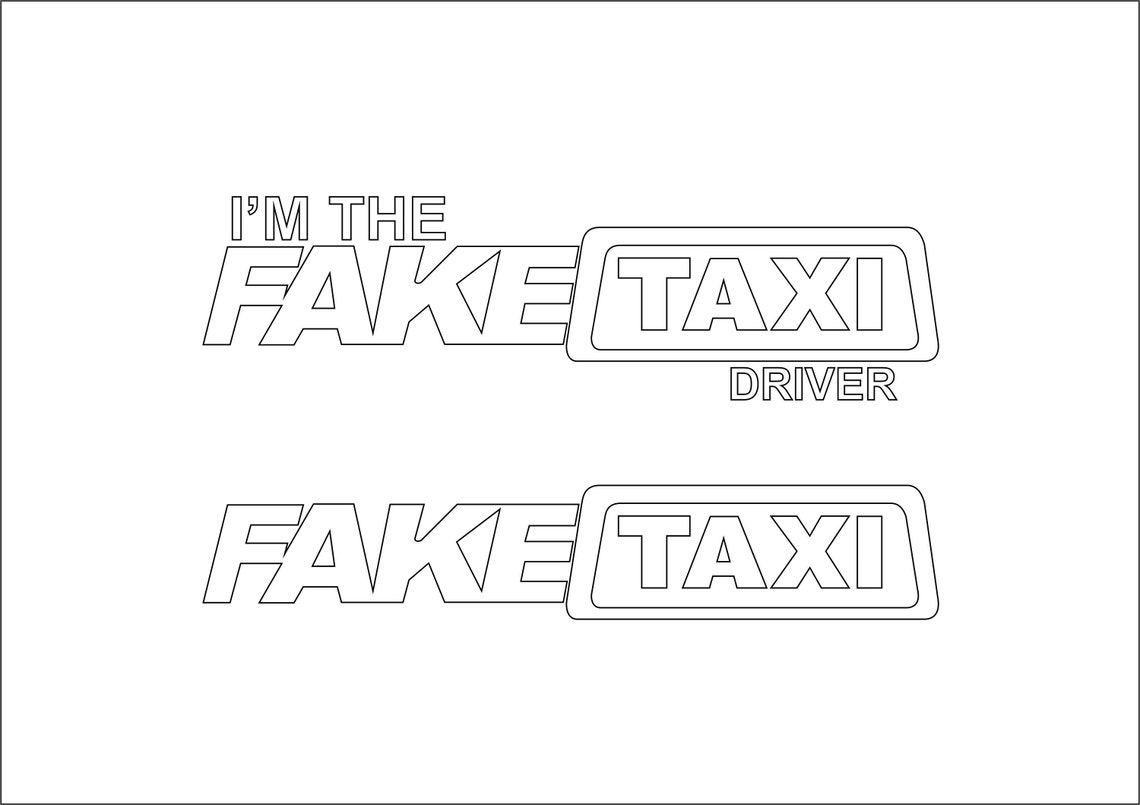 Fake Taxi SVG PDF EPS Svg Files for Cricut Fake Taxi Svg Etsy