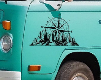 Stickers Vinyles Compass – Décalcomanies Pour Voiture, Camping-car, Fourgon, Thème UK Raleigh, Finition Mate