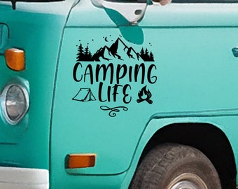 Camping Life Vinyl Decal - Vinyl sticker for your van, camper, caravan, boat and more