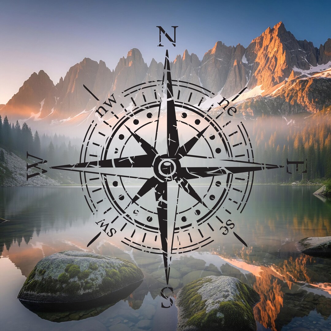 Compass Rv Symbol Compass Vinyl Decal: Van, Camper, RV, Boat Sticker - Etsy