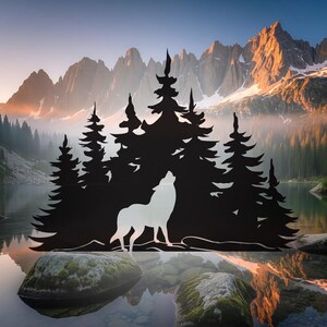 Wolf in the forest vinyl decal - Vinyl sticker for your van, camper, caravan and more