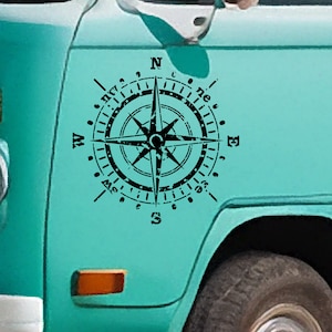 Compass vinyl decal - Vinyl sticker for your van, camper, caravan and mor