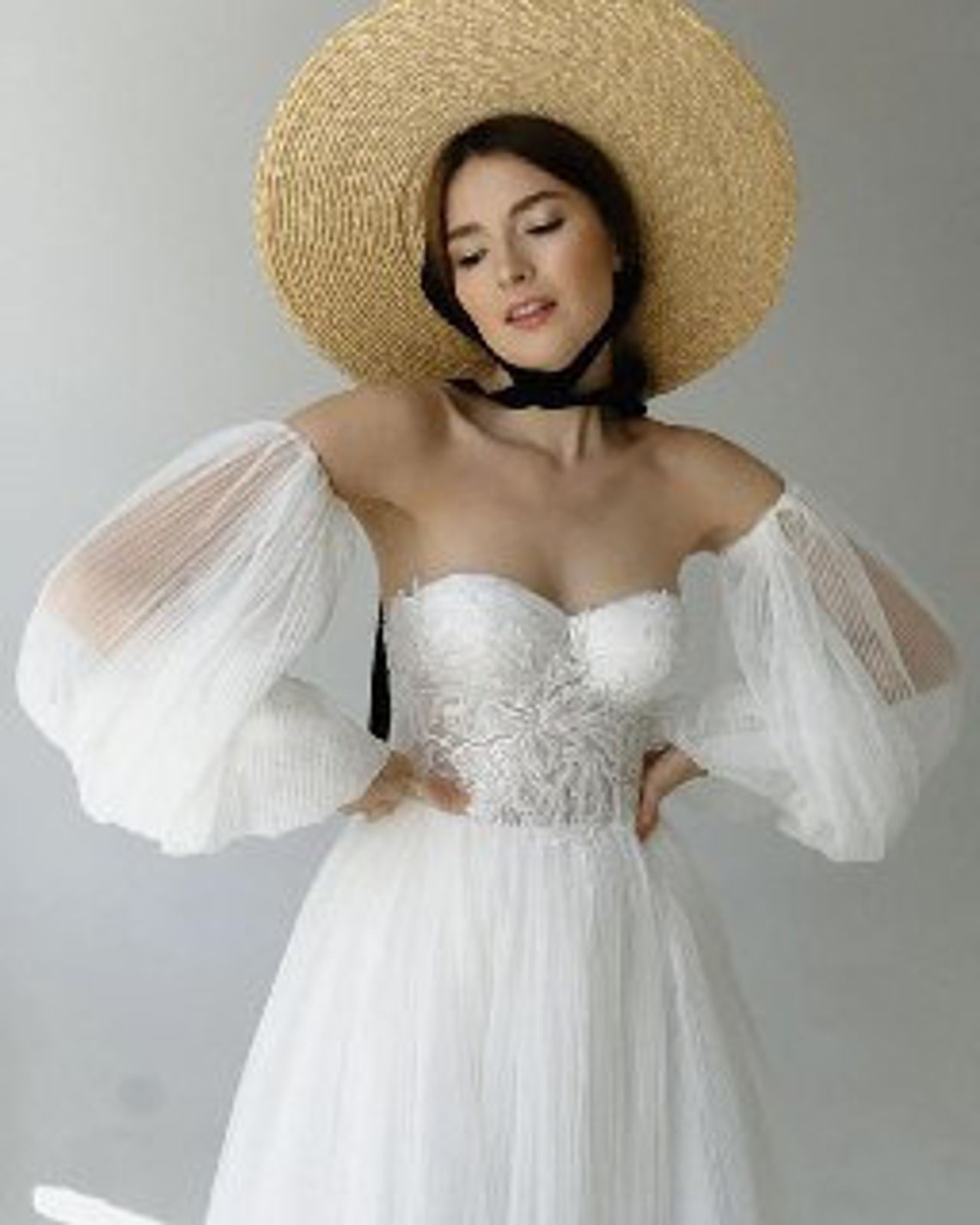 corset wedding dress with detachable skirt