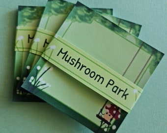 Mushroom Park - Memo Pad 3 x 3 inch