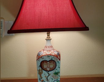 Vintage Japanese Lamp - Imari Style