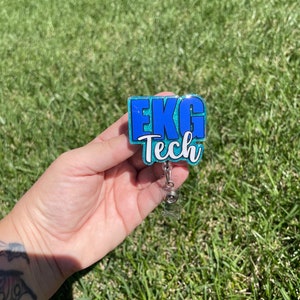 EKG Tech Retractable Badge Reel