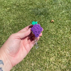 Grape Fruit Retractable Badge Reel
