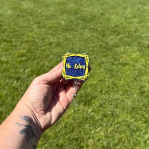Triple Square Personalized Retractable Badge Reel