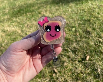 Peanut Butter and Jelly Retractable Badge Reel