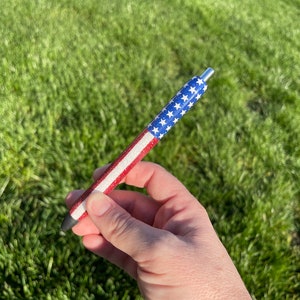 American Flag Glitter Pen