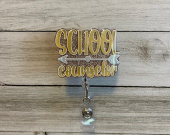 School Counselor Retractable Badge Reel