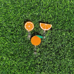 Orange Fruit Retractable Badge Reel