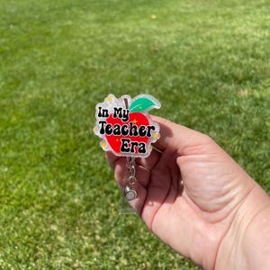 In My Teacher Era Retractable Badge Reel
