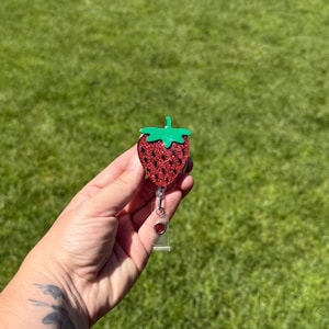 Strawberry Retractable Badge Reel