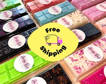 Wax Melts Snap Bar - Strong Scented Soy Vegan Home Fragrance - Mother's Day, Valentine's Gift