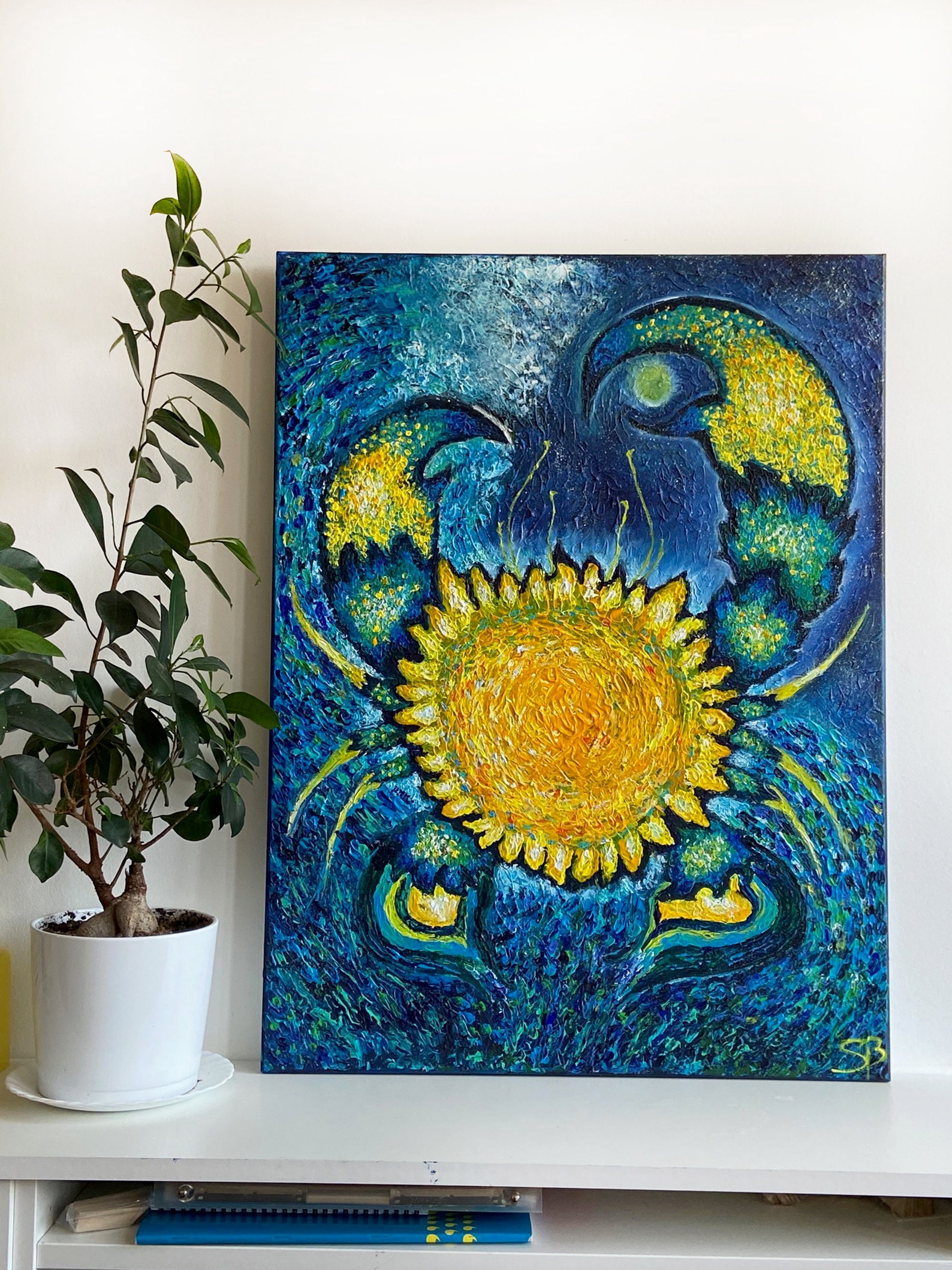 The Cancer Acrylic Fantasy/zodiac Painting Etsy