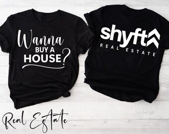 Camiseta personalizada de agente inmobiliario: añade tu logotipo o agencia inmobiliaria