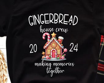 Gingerbread House Crew T-shirts. Personalized Christmas T-shirts, Christmas Matching Family T-shirts, DSP House Crew, Inhouse Care Team Gear