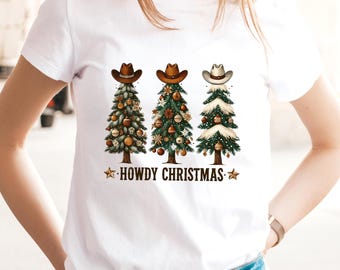 Camiseta "Hola Navidad": Árboles de Navidad del Oeste