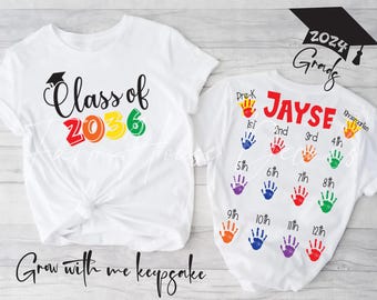 Camiseta con huella de mano "Crece conmigo" - SOLO PARA LA ESCUELA SCP