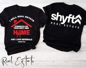 Camiseta personalizada de agente inmobiliario: añade tu logotipo o agencia inmobiliaria