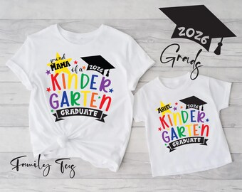 Camisetas familiares para la graduación de jardín de infantes, camisetas de graduación a juego, camisetas personalizadas para graduados de jardín de infantes