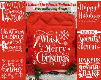 Agarraderas personalizadas para regalar mezclas para hornear galletas caseras: Regalos personalizados