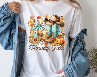 ¡Hola vaquera de otoño!: Camisetas con temática otoñal