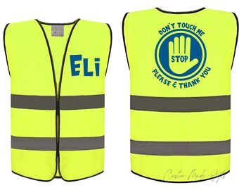 Autism Safety Vest: Reflective High Visibility, Do Not Touch, Custom Name