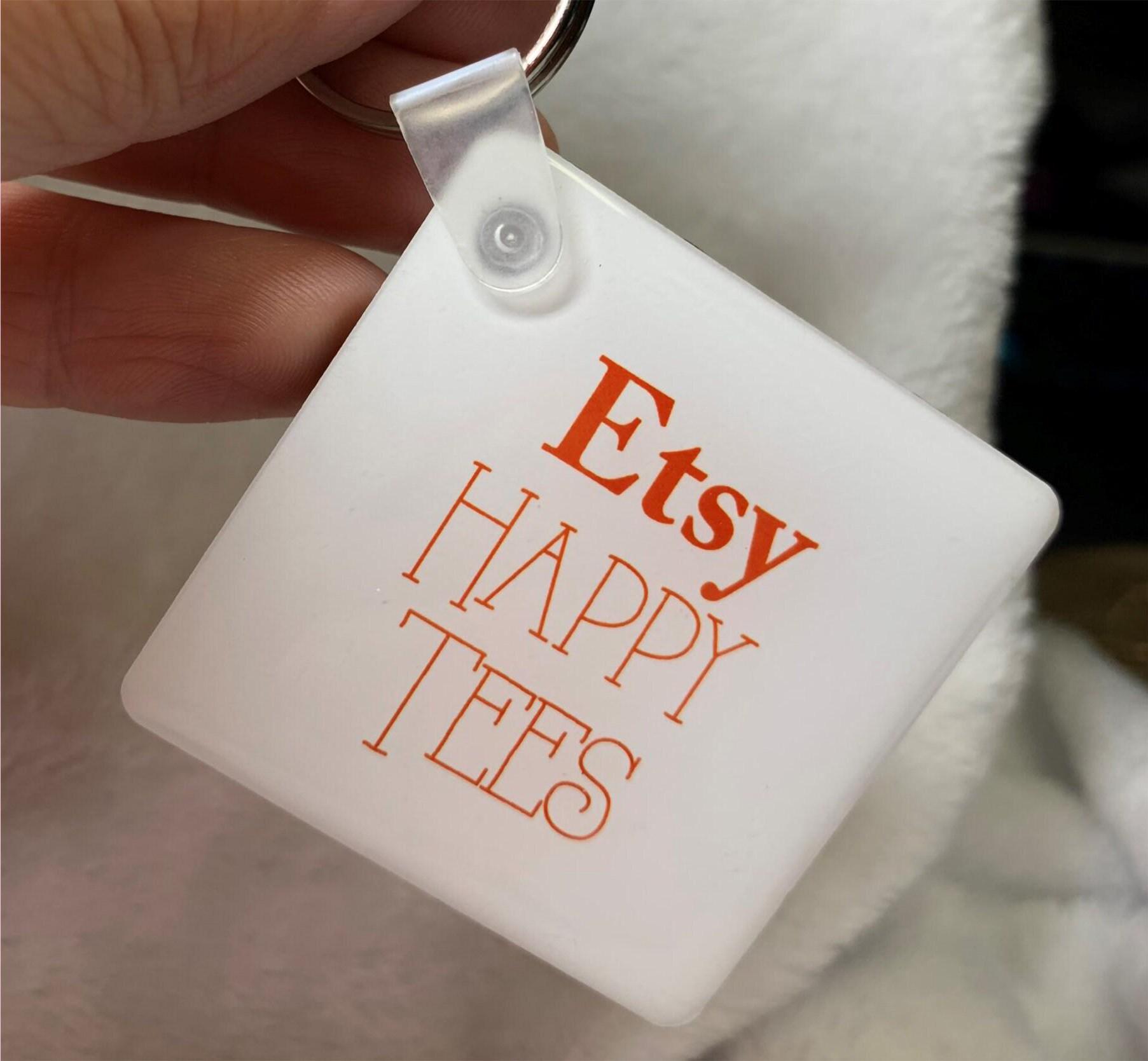 Personalized Small Business Owner Private Company Scannable QR Code Keychain | Etsy Shop Key Ring | Electronic Business Cards