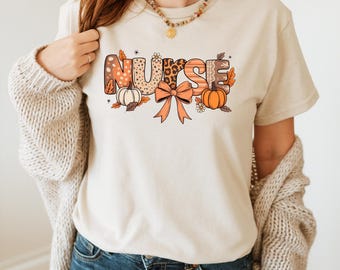 Camisetas temáticas de otoño para enfermeras