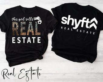 Camiseta personalizada de agente inmobiliario: añade tu logotipo o agencia inmobiliaria