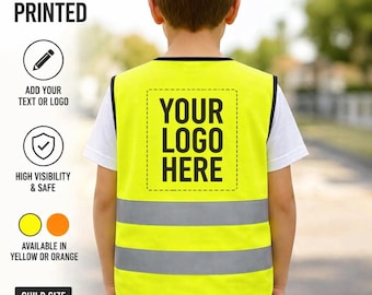 Custom Reflective Child Safety Vest: Team/Sponsor Logo, High Visibility