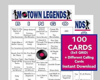 Legendy Motown, Muzyka Motown, Historia Afroamerykanów, Muzyka Afroamerykanów, Aktywność grupowa, Natychmiastowe pobieranie, 100 różnych kart, Wizytówki, Link do Spotify