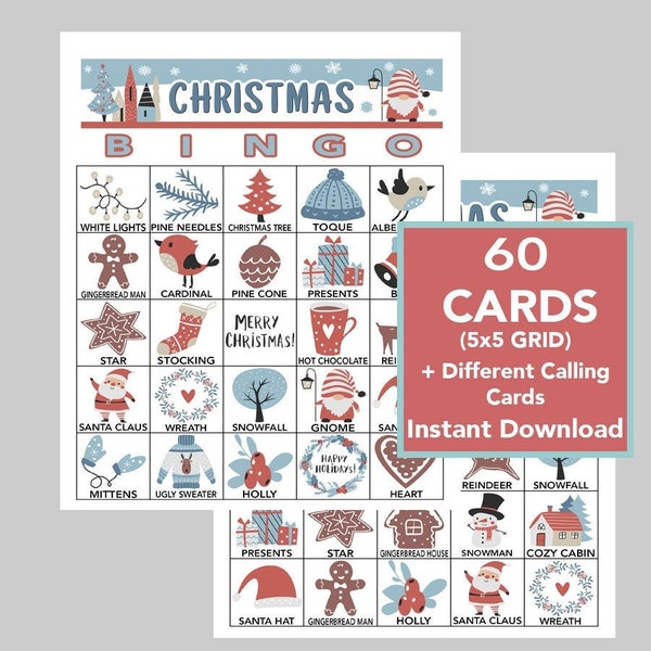 Large Bingo Cards for Seniors Etsy