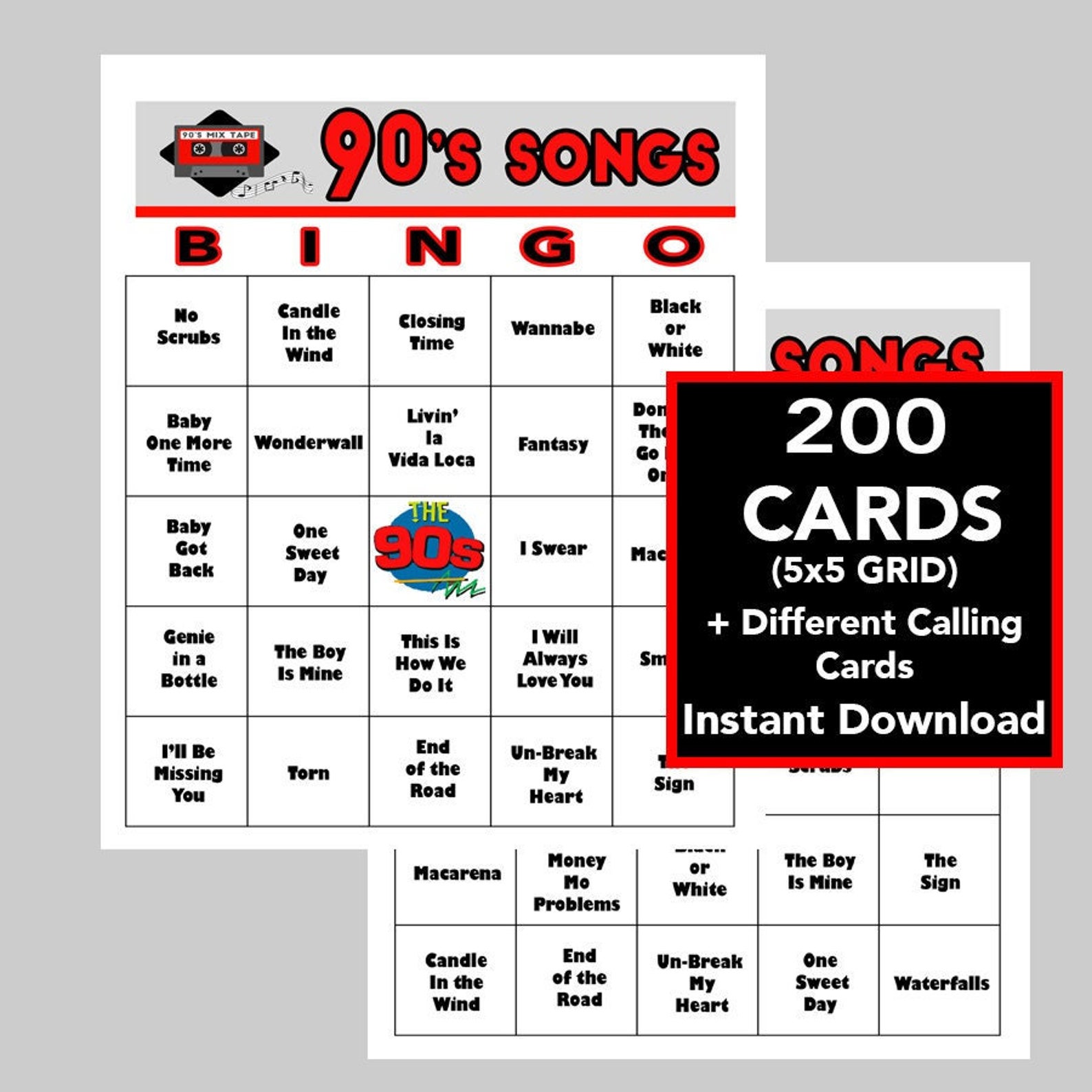 90 s Music Hits 90s Bingo Game Digital Instant Download Etsy UK 90-s-music-hits-90s-bingo-game-digital-instant-download-etsy-uk
