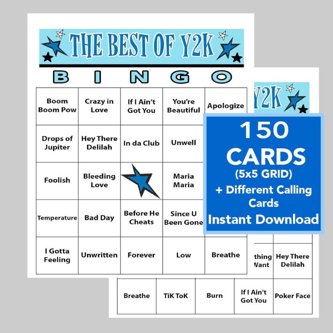 2000 Music Hits 2000 s Music Party Y2K Hits Birthday Bingo Instant 2000-music-hits-2000-s-music-party-y2k-hits-birthday-bingo-instant