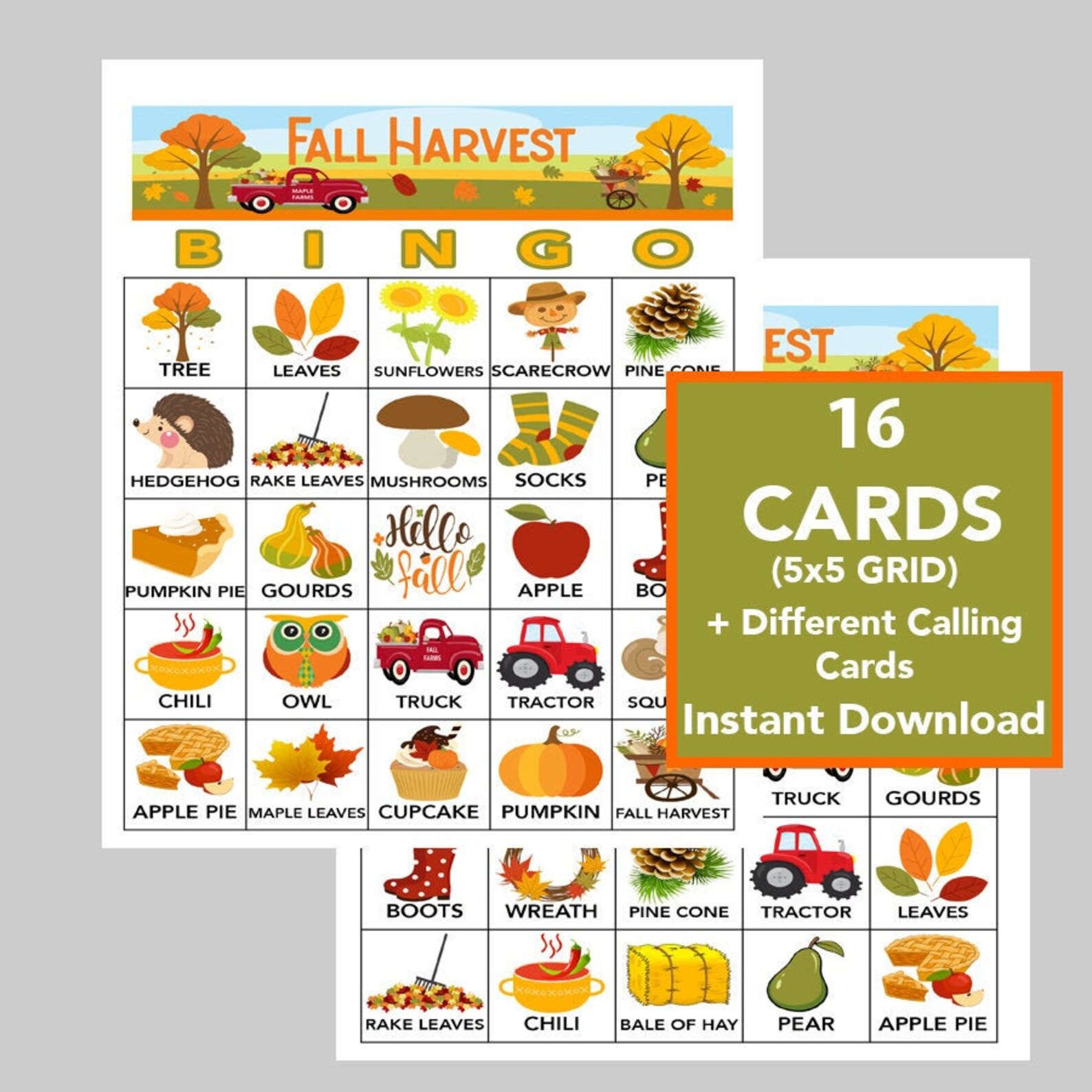 fall-harvest-bingo-16-cards-download-bingo-games-printable-etsy