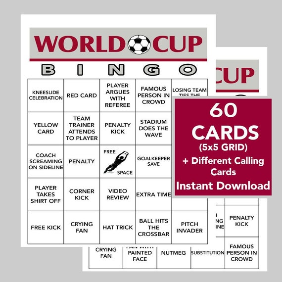 OZTEMETY Soccer Bingo Card Game, Soccer Bingo Game For Adults