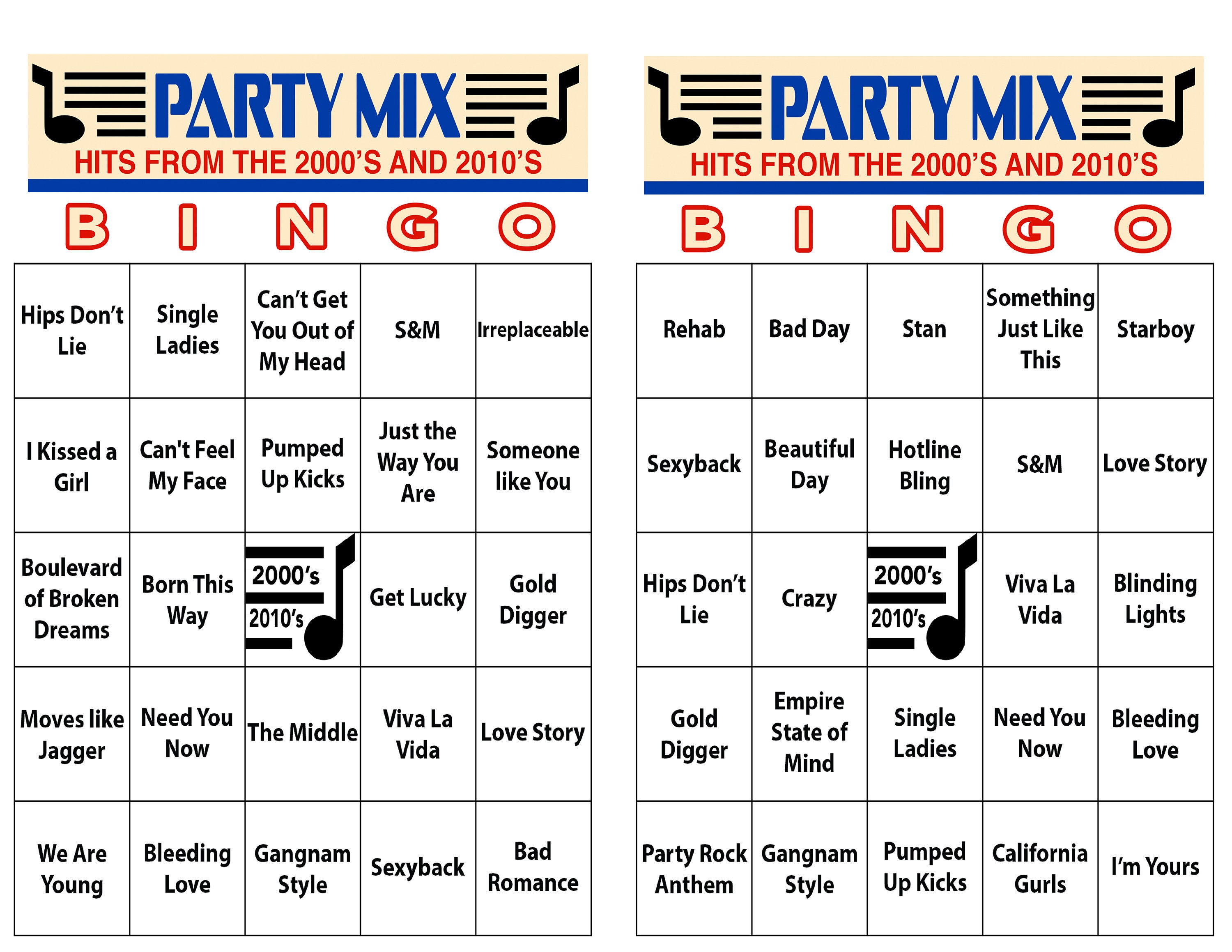 Party Mix Music 2000's and 2010's Music Party Music Etsy