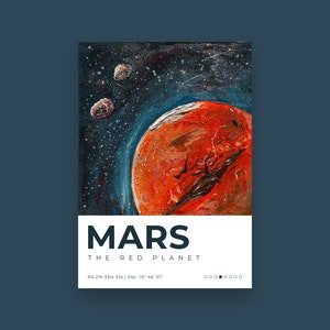 Mars, der rote Planet - A6 Postkarte Print