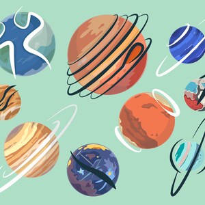 Abstract Planets Icon Pack